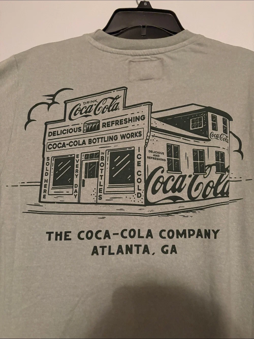 Coca Cola Men's Short Sleeve Pocket Tee - Sage Green NWT